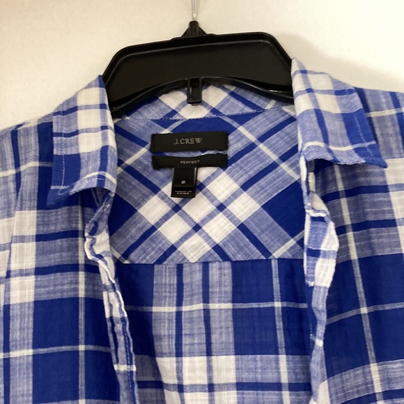J Crew Perfect Fit Plaid Shirt Size 2 like new was worn only once - Picture 4 of 5